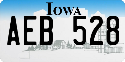 IA license plate AEB528