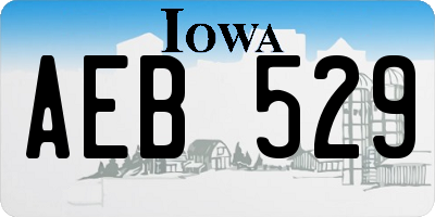 IA license plate AEB529