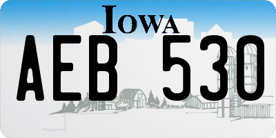 IA license plate AEB530