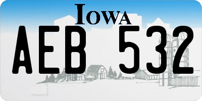 IA license plate AEB532