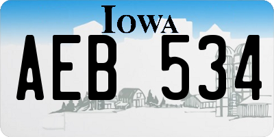 IA license plate AEB534