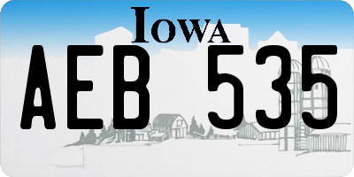 IA license plate AEB535