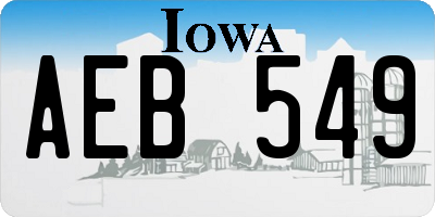 IA license plate AEB549