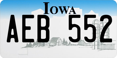 IA license plate AEB552
