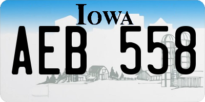 IA license plate AEB558