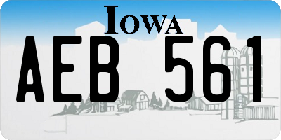 IA license plate AEB561