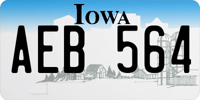 IA license plate AEB564