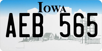 IA license plate AEB565