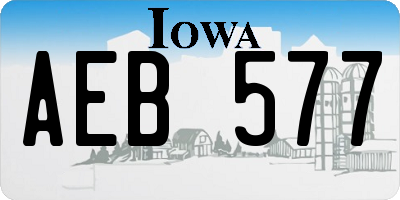 IA license plate AEB577