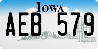 IA license plate AEB579