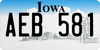 IA license plate AEB581