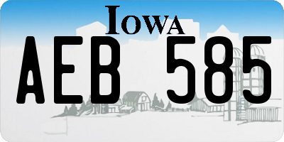 IA license plate AEB585
