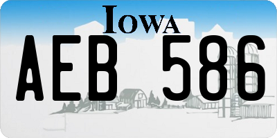 IA license plate AEB586