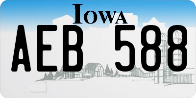 IA license plate AEB588