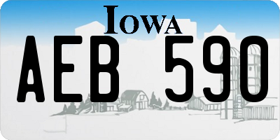 IA license plate AEB590