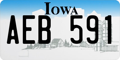 IA license plate AEB591