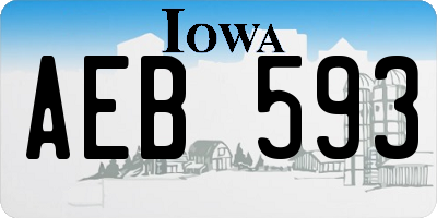 IA license plate AEB593