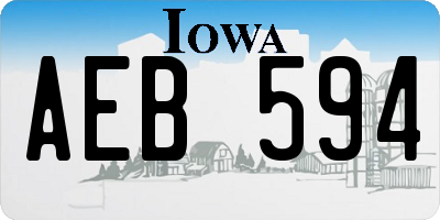 IA license plate AEB594