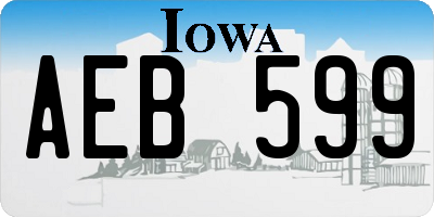 IA license plate AEB599