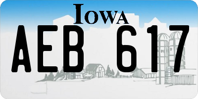 IA license plate AEB617