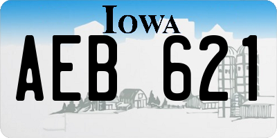 IA license plate AEB621