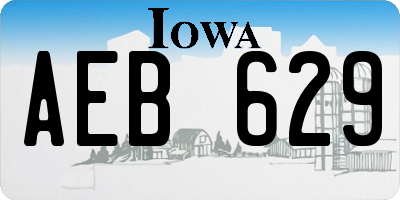 IA license plate AEB629