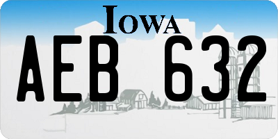 IA license plate AEB632