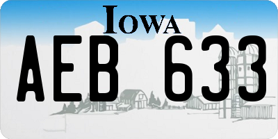 IA license plate AEB633
