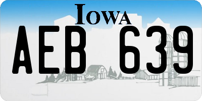 IA license plate AEB639