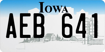 IA license plate AEB641
