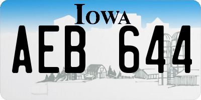 IA license plate AEB644