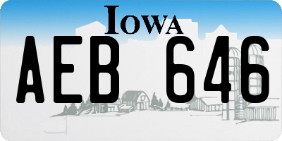 IA license plate AEB646