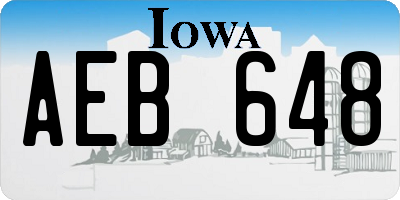 IA license plate AEB648