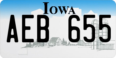 IA license plate AEB655