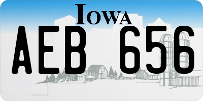 IA license plate AEB656