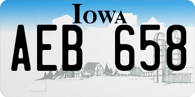 IA license plate AEB658