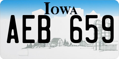 IA license plate AEB659