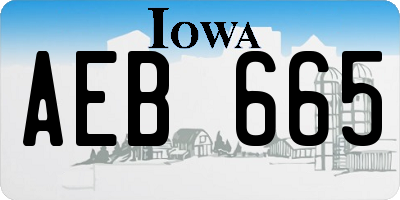 IA license plate AEB665