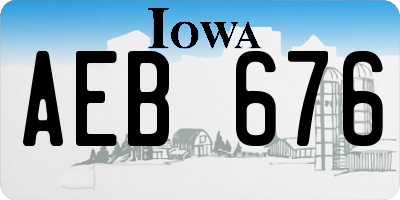 IA license plate AEB676