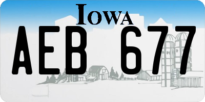 IA license plate AEB677