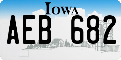 IA license plate AEB682