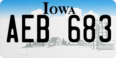 IA license plate AEB683