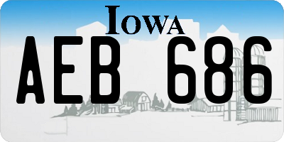 IA license plate AEB686