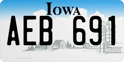 IA license plate AEB691