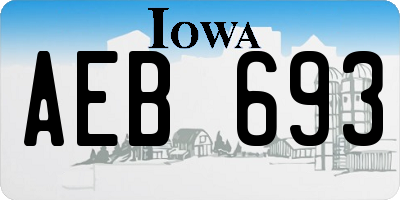IA license plate AEB693