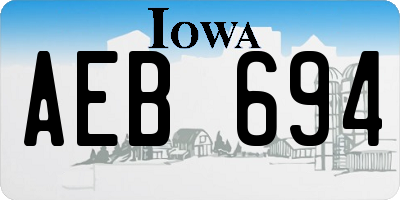 IA license plate AEB694