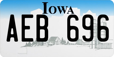 IA license plate AEB696