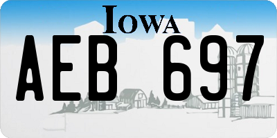 IA license plate AEB697