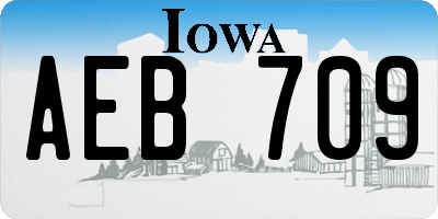 IA license plate AEB709