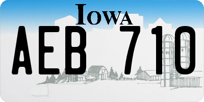 IA license plate AEB710